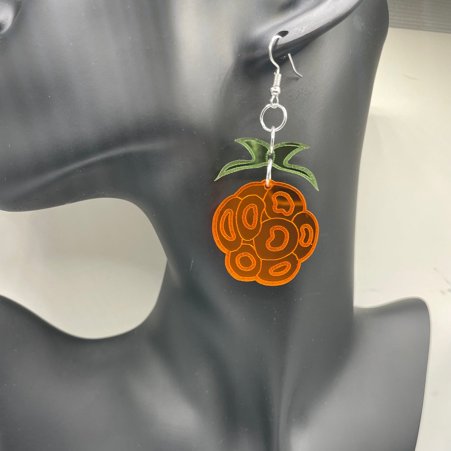 Salmon Berry Acrylic Smokehouse Earrings