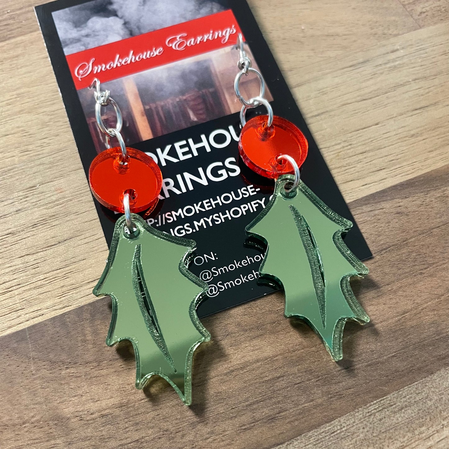 Holly Leaf Smokehouse Earrings