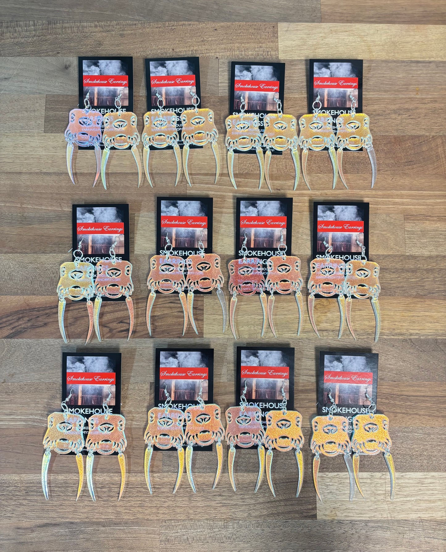 Iridescent Walrus Smokehouse Earrings