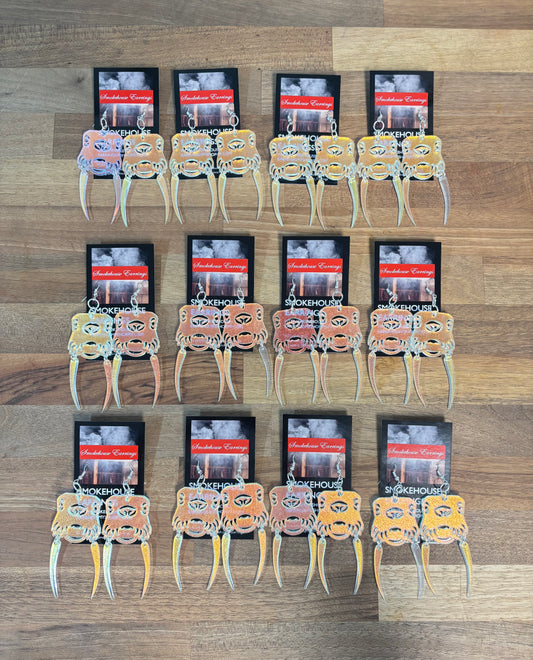 Iridescent Walrus Smokehouse Earrings