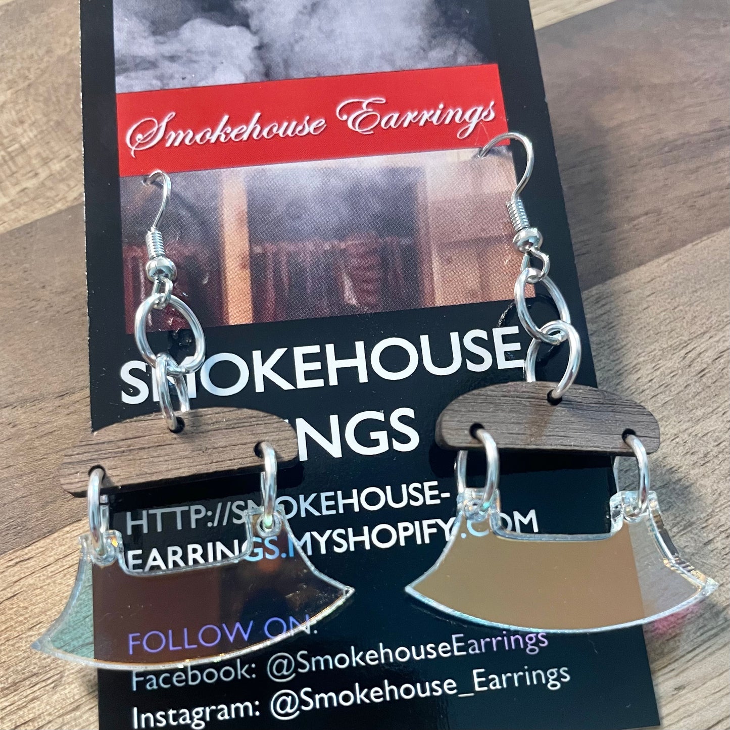 Iridescent Acrylic Ulu Smokehouse Earrings