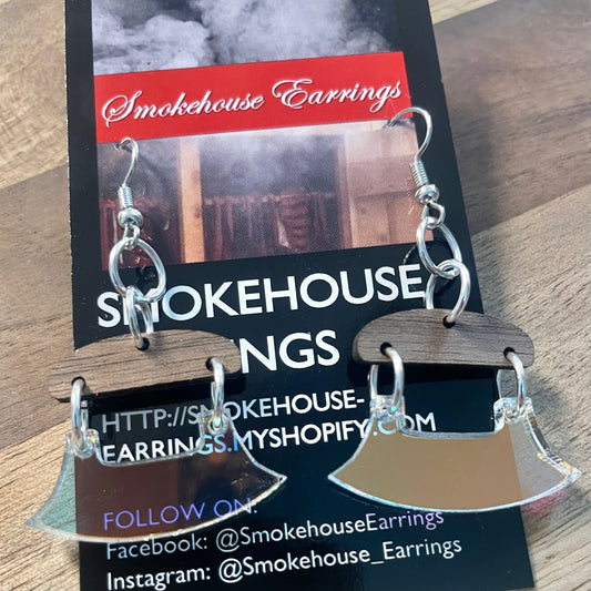Iridescent Acrylic Ulu Smokehouse Earrings