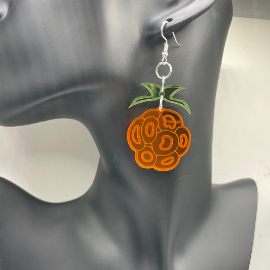Salmon Berry Acrylic Smokehouse Earrings