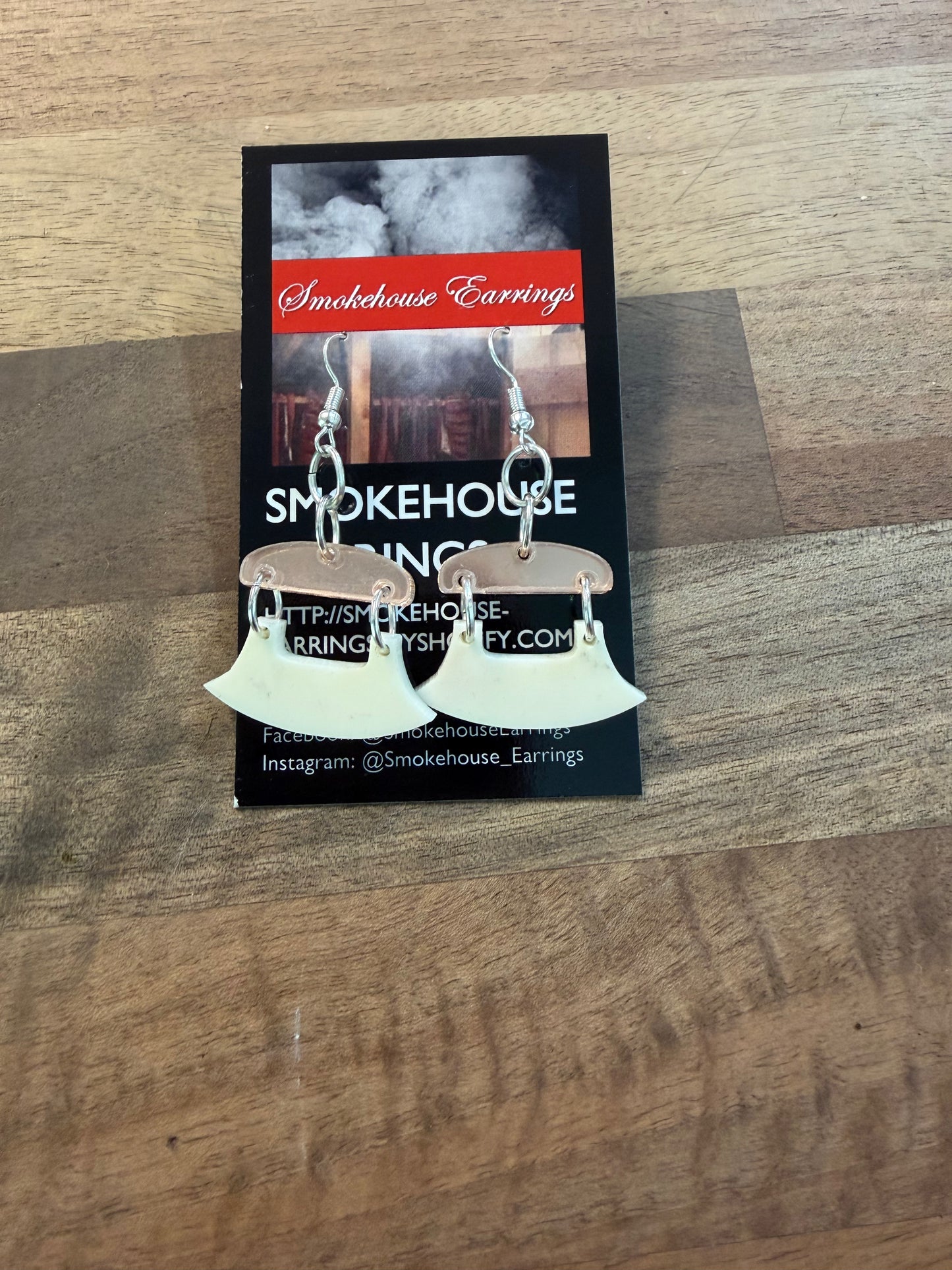 Ivory Acrylic Ulu Smokehouse Earrings